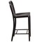 Merrick Lane Santorini Galvanized Steel Indoor/Outdoor Counter Bar Stool With Slatted Back And Powder Coated Finish